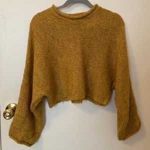 Topshop Punk Roll Neck Cropped Sweater